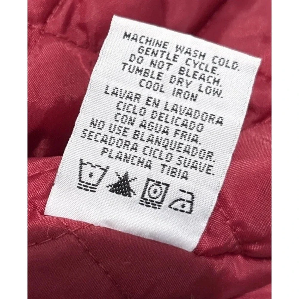 Oklahoma Sooners Vintage Red Oak Bomber Jacket XL Maroon Red Nylon Varsity 4421 - Picture 11 of 13